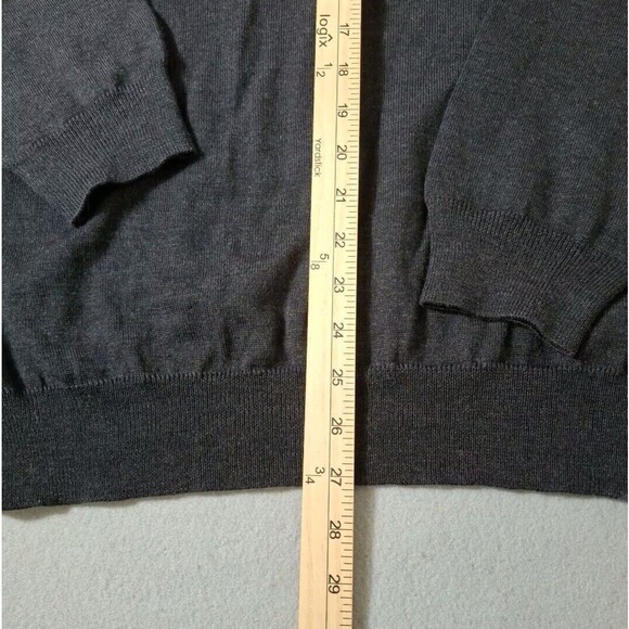 Amherst & Brock L Extra Fine Merino Wool Sweater Collar Banded Waist Base layer - Picture 4 of 6